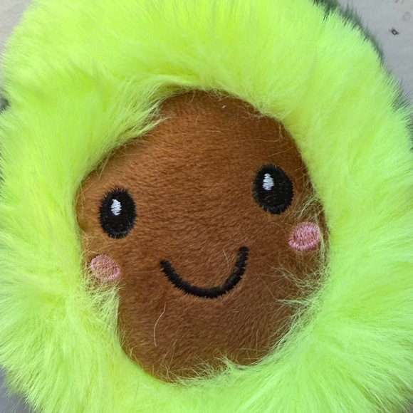 Smiling Avocado Plush Bag Charm or Keychain - Picture 2 of 4